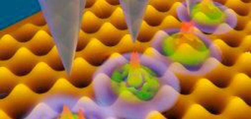Darstellung der Nanostruktur der neuartigen Quantenpunkte. Die Wissenschaftler kombinierten dafür jeweils eine ultradünne Schicht Graphen und Bornitrid