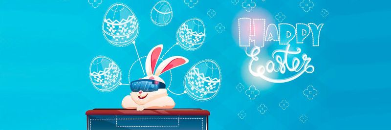 Auch der Osterhase kommt an der Technik-Welt nicht vorbei.
