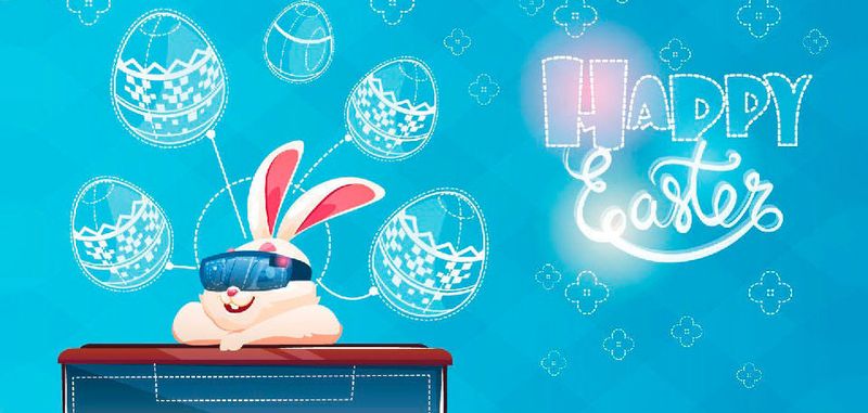 Auch der Osterhase kommt an der Technik-Welt nicht vorbei.