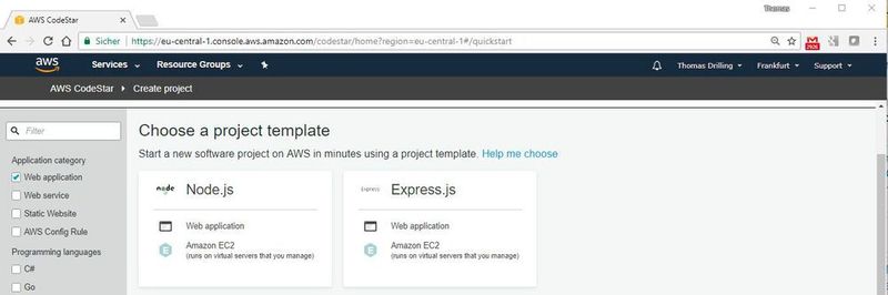 CodeStar-Vorlagen erleichtern Entwicklern die Arbeit, da sie sich um die Grundkonfiguration keine Gedanken machen müssen.