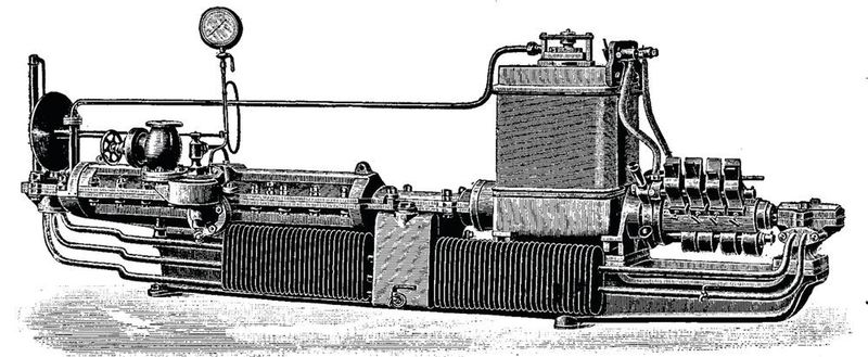 Eine Dampfturbine, wie sie 1887 erstmals der Engländer Charles Parson baute.