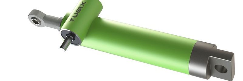 Ausgestattet mit kardanischen Aufnahmemöglichkeiten können mit dieser Ausführung Schwenkbewegungen, wie zum Beispiel in Scherenhubtischen oder Klappenverstellungen, einfach umgesetzt werden.