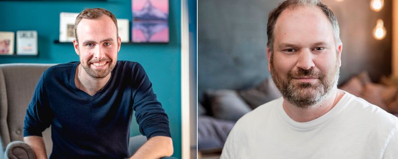 Die Geschäftsführer von APX: Henric Hungerhoff (li.) und Jörg Rheinboldt (re.).