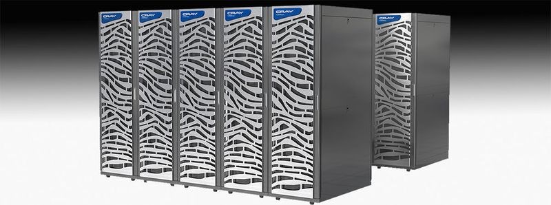 „Cray CS500 Cluster“ mit „AMD EPYC 7000“ Prozessoren bieten vier Dual-Sockel-Knoten in einem Gehäuse auf zwei Höheneinheiten.