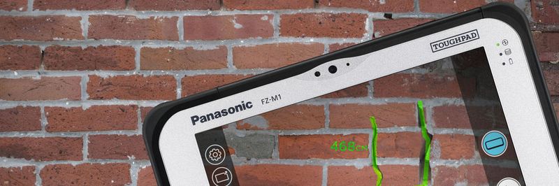 Das robuste Panasonic Toughpad FZ-M1 Tablet verfügt über eine integrierte 3D-Kamera.