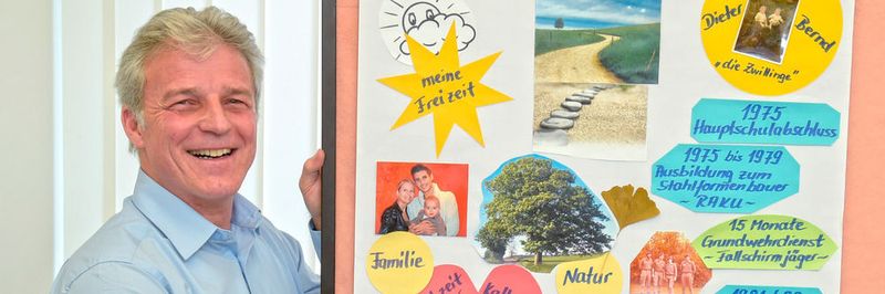 Von der Hauptschule zum Ausbildungsleiter. Beim Kennenlern-Seminar zeigt Dieter Scharer seinen eigenen Weg – beruflich wie privat. Sein Motto für die Arbeit mit den jungen Menschen: „Motivation ist das Wichtigste!“