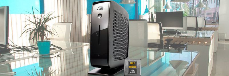 Der Igel-Endpoint UD7 verfügt ab Werk über drei DisplayPort-Anschlüsse. Zwei davon sind für 4K-Displays geeignet.
