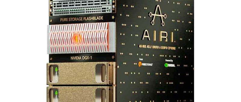 Das AIRI-Rack von Nvidia und Pure Storage.