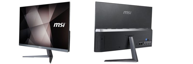 Das 24-Zoll-Panel im All-in-One-PC Pro 24X von MSI ist durch einen nur wenige Millimeter dünnen Rahmen eingefasst. Das 2,5-Zoll-Laufwerk sitzt hinter einer Klappe und kann vom Anwender leicht getauscht werden.