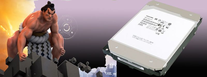 Toshiba stellt auf der CeBIT 2018 mit „MG07ACA“ eine neue Server-Festplattenserie vor.