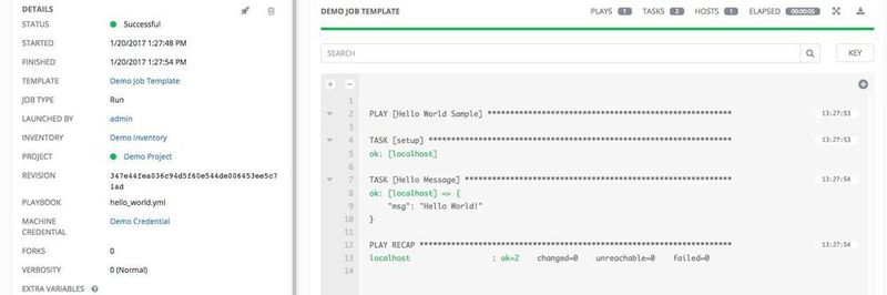 Ansible automatisiert das Konfigurationsmanagement und die Software-Verteilung, eine grafische Schnittstelle existiert mit Ansible Tower.