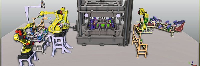 Der digitale Zwilling einer Fertigungszelle, erstellt mit der Software Fastsuite Edition 2.