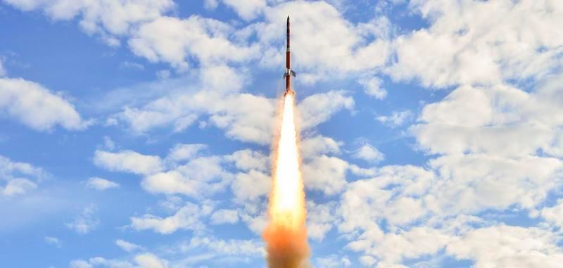 Start der Forschungsrakete TEXUS-55 am 31. Mai 2018 in Esrange bei Kiruna in Nordschweden.