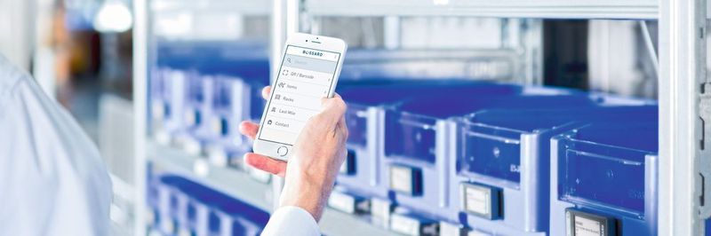 Mit ARIMS Mobile erfassen Anwender in der Produktion und Montage sowie dem Einkauf und der Verwaltung sämtliche Artikel und Lieferungen ihres Bossard Logistiksystems auf einen Blick.