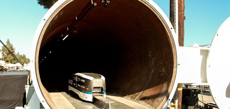 Der Hyperloop in Startposition beim Wettbewerb in 2017.
