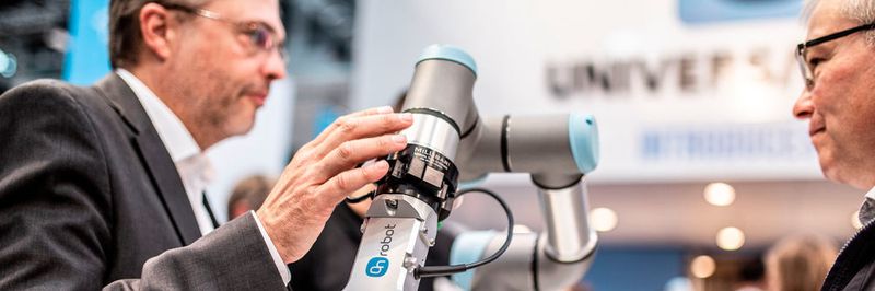 Robotik zum Anfassen: Kollaborierende Roboter waren das bestimmende Thema auf der Automatica 2018.