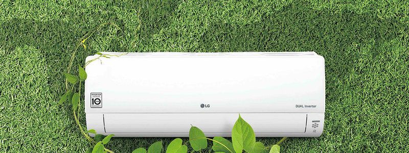 Nicht nur in Bezug auf große Anlagen, etwa Rechenzentren, findet die Diskussion um alternative Kühlmittel statt; abgebildet ist ein LG-Air-Conditioning-Gerät quasi für den Hausgebrauch.