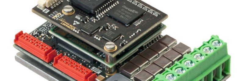 Der Motion Controller Somanet Servo Node ermöglicht eine präzise, sensorgestützte Regelung von PMSM und BLDC-Motoren bis 60 V und 20 A beziehungsweise 1000 W Dauerleistung.