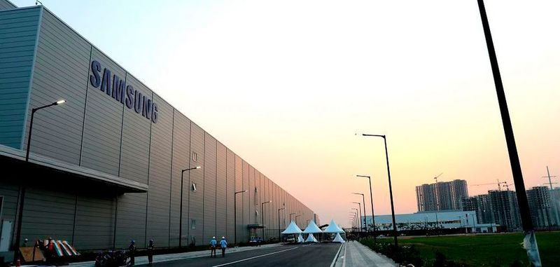 Samsung-Werk im indischen Noida: Ab dem Jahr 2020 sollen hier auf 140.000 Quadratmetern jährlich 120 Millionen Smartphone gefertigt werden.