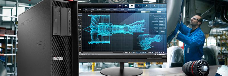 Die Lenovo-Workstations P520 und P520c eignen sich aufgrund ihrer hohen Rechen- und professionellen Grafikleistung besonders gut für CAD-Anwendungen.