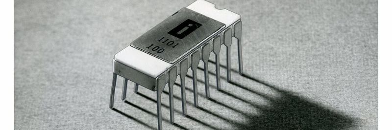 Der SRAM-Chip 1101 war 1969 das zweite Produkt der jungen Firma Intel. Mit seiner MOS-Technik war er zukunftsweisend.