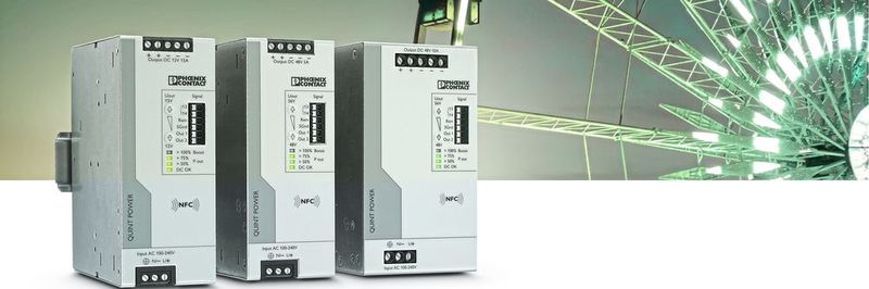 Neue Modelle für Sonderspannungen: Die Stromversorgung Quint Power versorgt unter anderem auch eine Riesenradbeleuchtung mit 12 V DC.