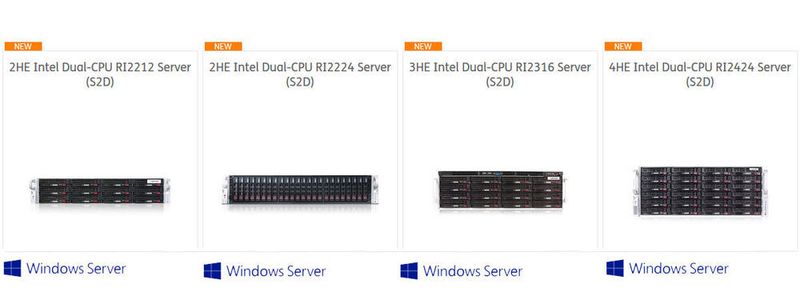 Diese Modelle taugen laut Hersteller insbesondere für den Einsatz von Storage Spaces Direct.