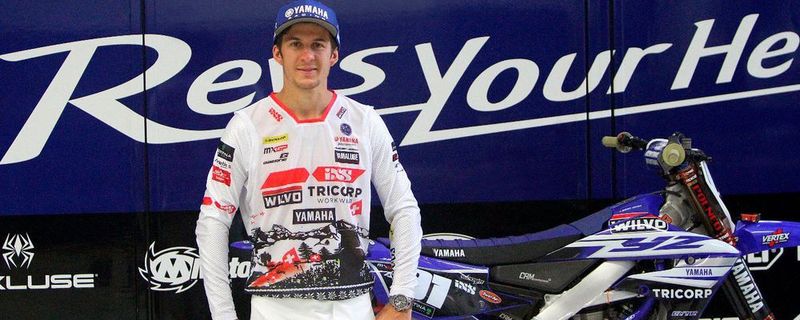 Jeremy Seewer in seinem Trikot im Schweiz-Design.