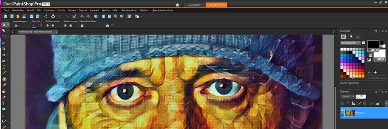Corel hat die 2019er-Version von Paintshop Pro durch etliche neue Funktionen wie etwa Pic-to-Painting erweitert und auch die Hardware-Unterstützung verbessert.
