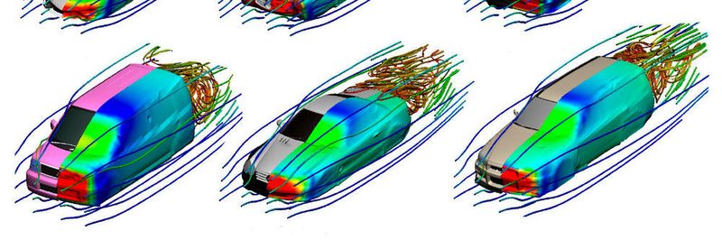 Die neue Software zeigt innerhalb von Sekundenbruchteilen die Stromlinien und den Druck an den Oberflächen von interaktiv deformierbaren Objekten.