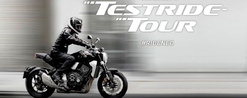 Der Probefahrt-Truck mit der Honda CB 1000 R tourt durch ganz Deutschland.
