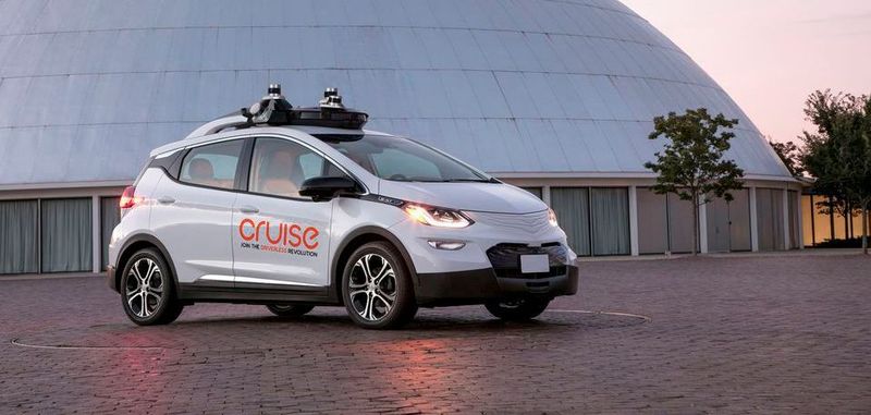 Die Nachrüstsätze kommen in der GM-Testflotte zum Einsatz – in Form voluminöser und recht unansehnlicher Sensorpakete auf dem Fahrzeugdach.