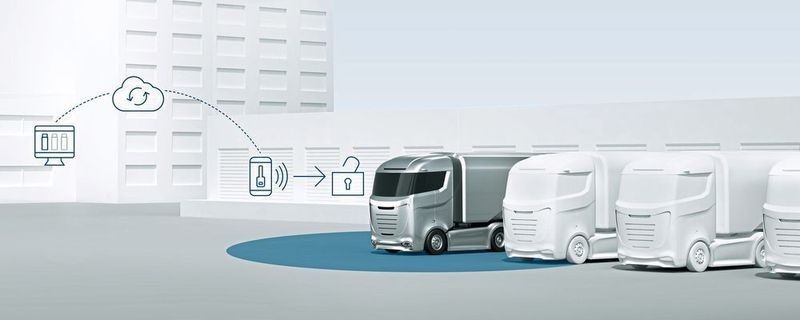 Bosch will den schlüssellosen Zugang zu Lkw per Smartphone ermöglichen.