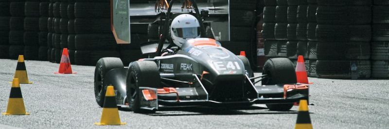 Der Bolide Edge 9 fuhr auf den dritten Platz eines Teilwettbewerbs der Formula Student Spain.