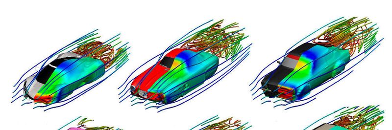 Die neue Software zeigt innerhalb von Sekundenbruchteilen die Stromlinien und den Druck an den Oberflächen von interaktiv deformierbaren Objekten.