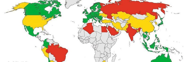 Die VDMA-Weltkarte des freien Handels weist viele rote und gelbe Flächen auf – ein deutliches Warnzeichen, dass wichtige Märkte sich abschotten oder den internationalen Austausch von Waren zunehmend erschweren.