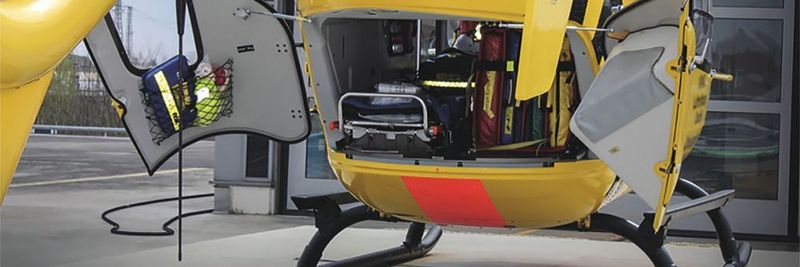 Die Patientenliege im Rettungshelikopter wird von Hand geschwenkt und muss sich daher leicht und gleichmäßig drehen lassen. Das Gesamtgewicht liegt bei 46 kg – die Drehverbindung darf maximal 800 g wiegen.