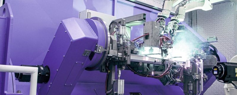 Doppelroboter-Schweißanlage bei Constellium in Dahenfeld.