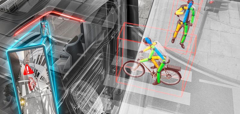 Mittels künstlicher Intelligenz will Automobilzulieferer Continental das Rechtsabbiegen von Lkw sicherer machen.