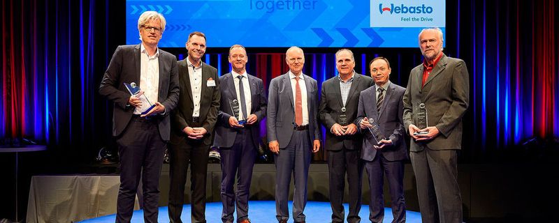 Übergabe des Webasto Partnership Awards auf dem International Group Supplier Day 2018.