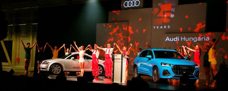 Audi hat am ungarischen Standort Györ das 25-jährige Bestehen der Marke im Land gefeiert. Seit September entsteht dort als fünftes Modell der Q3.