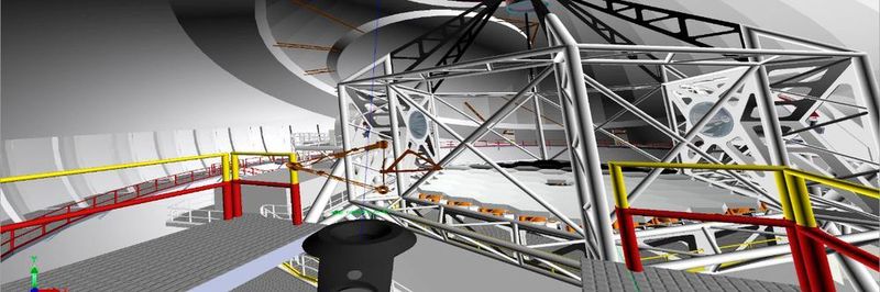 Das hier gezeigte Canada-France-Hawaii-Teleskop „Maunakea Spectroscopic Explorer“ (MSE) hat einen Durchmesser von 10 m und wird mit Solidworks-Software entwickelt inklusive der Funktion „Prüfung großer Konstruktionen“