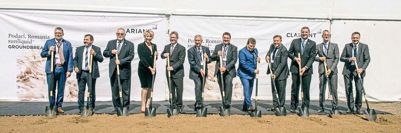 Spatenstich für die neue Sunliquid- Anlage in Craiova/Rumänien.