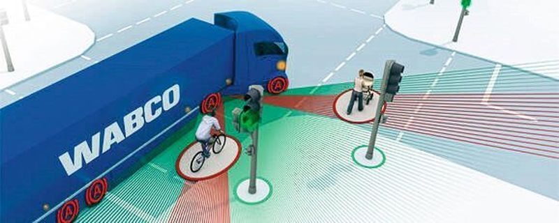 Valeo und Wabco arbeiten künftig gemeinsam an aktiven Sicherheitstechnologien für Nutzfahrzeuge, um Fußgänger und Fahrradfahrer im Stadtverkehr besser zu schützen.