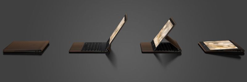 Das Chassis des 13,3-Zoll-Convertible HP Spectre Folio ist komplett in Leder gehüllt.