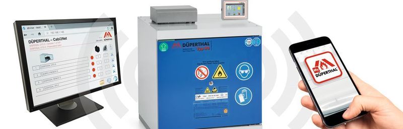 Fig.1: A safe view of the hazardous substances: Storage can be monitored with the aid of an app or a PC.