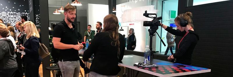 Einblick in die Dreharbeiten des Video-Interviews mit Adobe.
