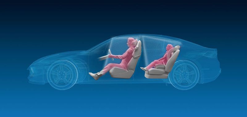 Das 3D-Beobachtungssystem von ZF kann Fahrzeuginsassen und Objekte im Innenraum erkennen und die Insassen auf Vorder- und Rücksitzen klassifizieren.