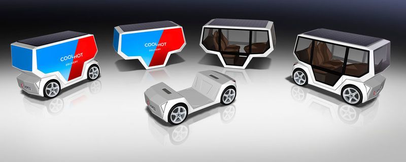 Rinspeed zeigt den „Microsnap“ für die letzte Meile und Schnellzustellungen.