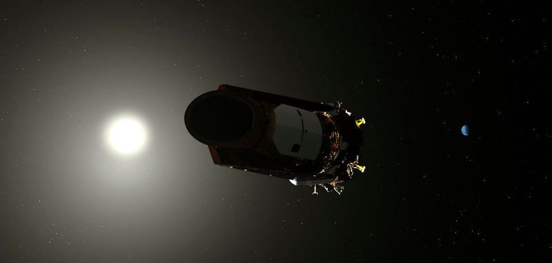 Dem Weltraumteleskop Kepler ist nach 9 Jahren im All der Treibstoff ausgegangen. Im Laufe seiner Mission hat es über 500.000 Sterne untersucht. Der Nachfolger TESS ist bereits im April gestartet. (Bild: eine Konzeptstudie des Teleskops)